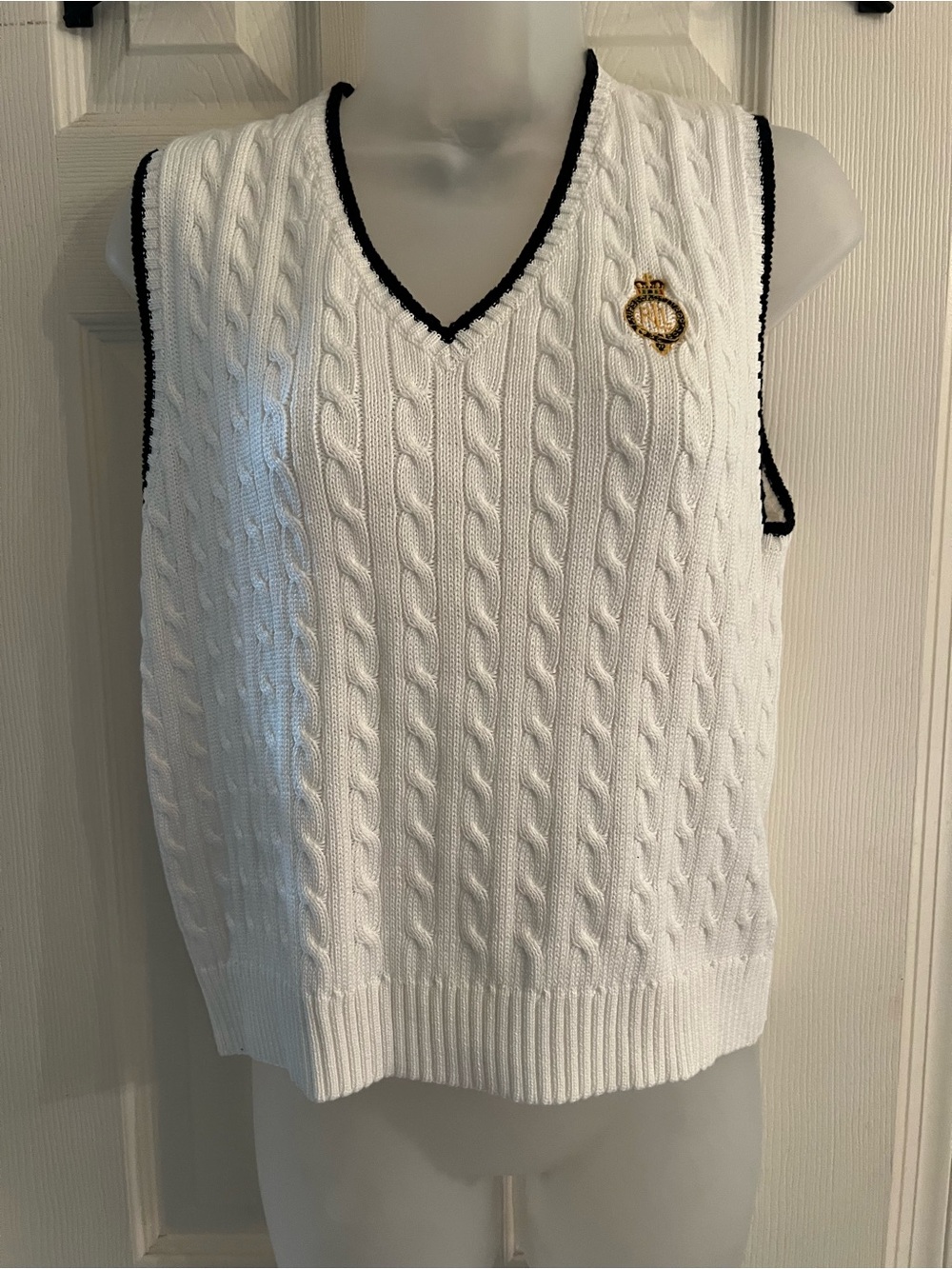 Lauren Ralph Lauren VTG white sweater vest large